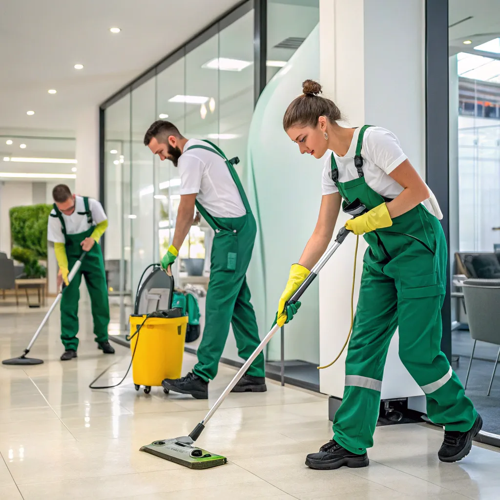 Professional cleaning service team